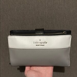 Kate Spade Black and White Leather Wallet